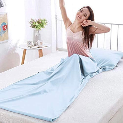 Travel and Camping Sheet Sleeping Bag Liner - Lightweight Compact and Portable Adult Sleeping Bag - Ideal for Traveling,Hostels and Camping