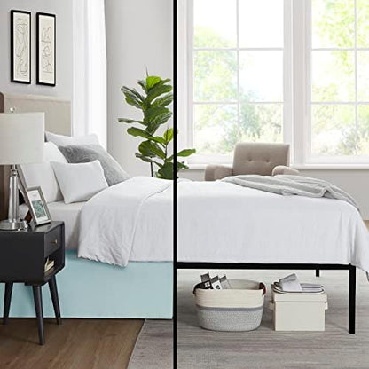 Nestl Light Baby Blue Bed Skirt King Size - King Bed Skirt 14 Inch Drop - Brushed Microfiber Bed Skirts - Hotel Quality Pleated Bed Skirt - Shrinkage & Fade Resistant