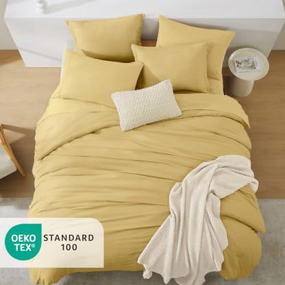 Full Size Comforter Sets-7 Pieces Ultra Soft Bed in a Bag Full Bedding Sets