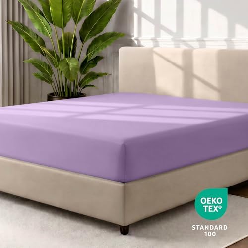 Bare Home Full Fitted Sheet - 1800 Ultra-Soft (Full, Lavender)