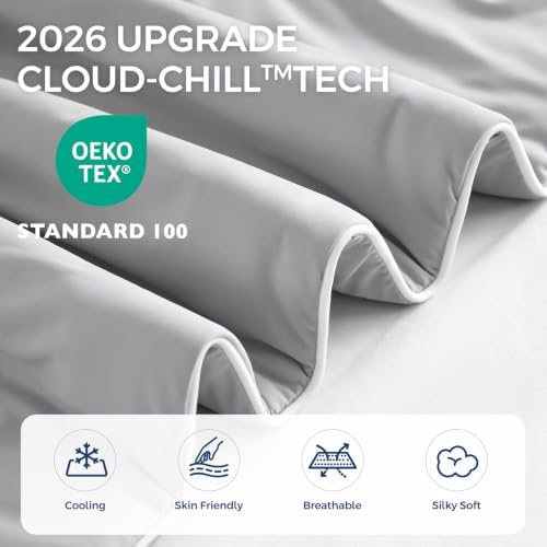 EASELAND Cooling Comforter King, Upgraded Double-Sided Q-MAX 0.45+
