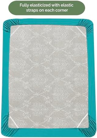 Elegant Comfort 1500 Premium Hotel Quality 18-21 Inches Deep - Extra Deep Pocket Single Fitted Sheet for High Mattress, Luxury and Softest, Smart Pocket - Wrinkle Free, Full, Turquoise