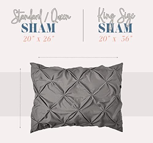 Elegant Comfort 2-Pack Sham Set Pinch Pleat Design, 1500 Premium Hotel Quality Microfiber, Stylish Design-Easy Care, Wrinkle and Stain Resistant, 2-Piece Sham Set, Pleated Standard/Queen, Burgundy