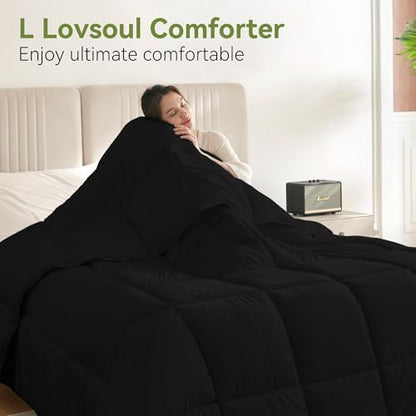 L LOVSOUL Twin Comforter Down Alternative Duvet Insert, 68x90IN
