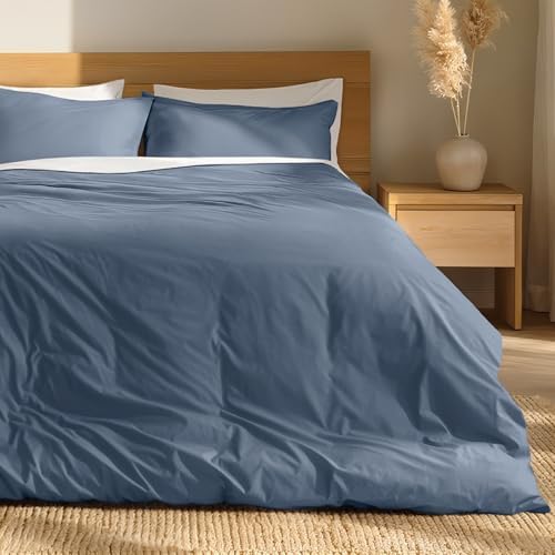 Bare Home 100% Organic Cotton Duvet Cover Set (Twin/Twin XL, Bering Sea)