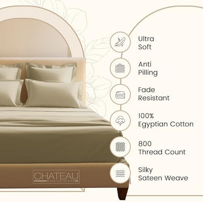 King Size Sheets Set, 15" Deep Pocket Breathable Cotton Bed Sheets - Linen