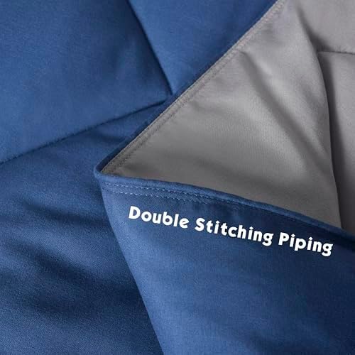 HIG 3pc Navy/Gray Twin/Twin XL Bedding Comforter Set Duvet Insert Blanket