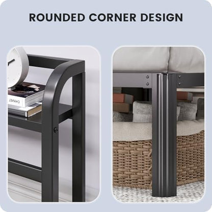 HAVONIZD Full Bed Frame - Storage Headboard with Charging Station