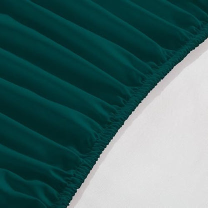 Elegant Comfort 1500 Premium Hotel Quality 18-24 Inches Deep - Extra Deep Pocket Single Fitted Sheet for High Mattress, Luxury and Softest, Smart Pocket - Wrinkle Free, King, Marine Teal