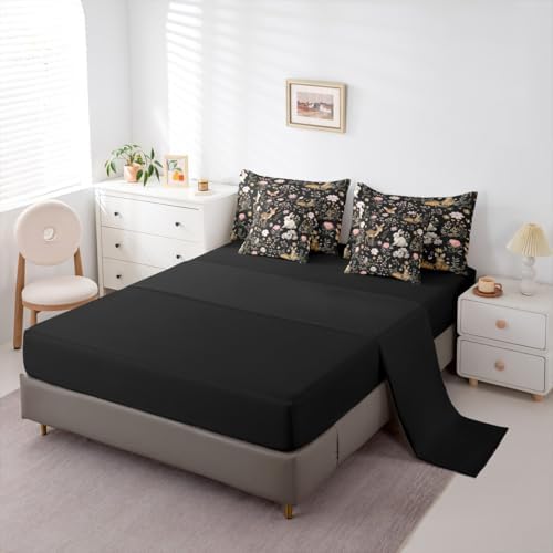 Feelyou Cute Deer and Rabbit 7 Piece Bedding Set for Kids