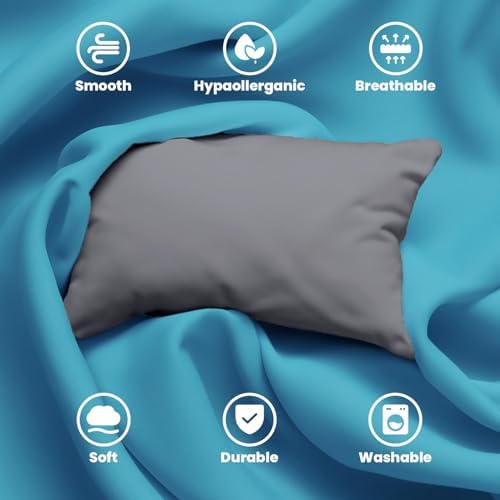 Avalon Bedding Pillow Cases Standard Size Grey Pillow Cases Set of 12 Cotton Blend 200 TC Soft & Breathable Perfect for Home & Hospital, Hotel Quality Queen Pillow Protectors 30x20 Inches
