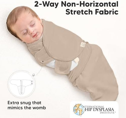 KeaBabies 3-Pack Organic Baby Swaddles for Newborns, Infant, Ecru, 0-3M