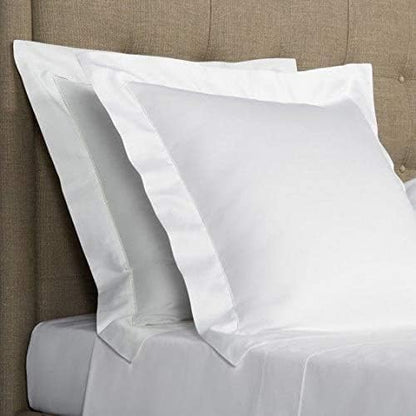 Euro Sham Covers 22x22 Set of 2 White 600 Thread Count 100% Egyptian Cotton Pack of 2 Euro 22x22 Pillow Cover Cushion Cover Cases Soft Skin Friendly European Size Decorative Square Pillow Shams