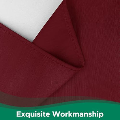 Wrap Around Bed Skirt Full Size Beds 19" Drop-Elastic Dust Ruffle Burgundy