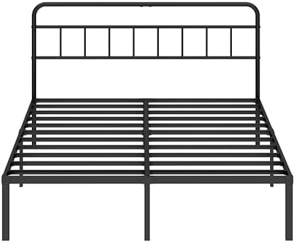 Full Bed Frame with Classin Headboard, Black