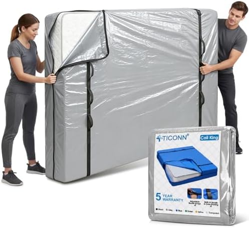 TICONN Mattress Bags for Moving, Heavy Duty Mattress Cover Storage Bag