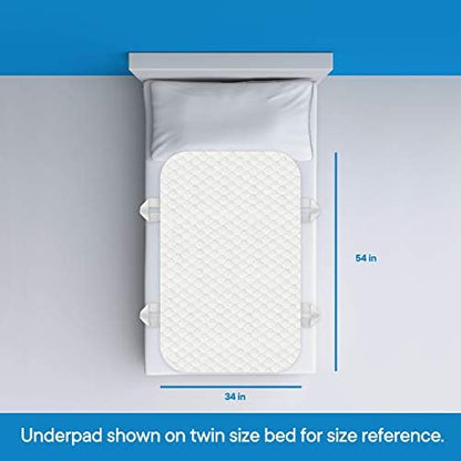 RMS Ultra Soft 4-Layer Washable Incontinence Bed Pad with 4 Handles 34"x54"