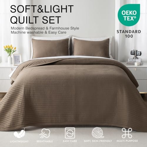 XL King Quilt Set 108 x 98 in, Lightweight, Cub