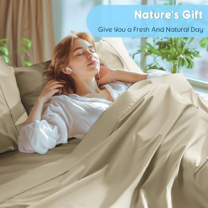 SONORO KATE 1000 Series 100% Egyptian Cotton Queen Sheet Set,4 Pieces