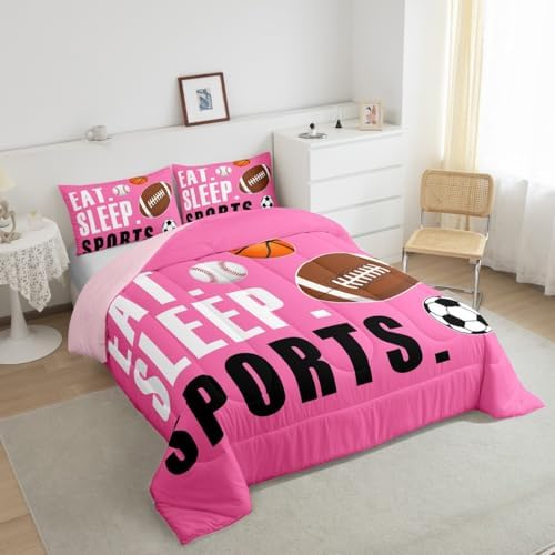 Feelyou Football Comforter Set Toddler Size for Kids Boys Girls