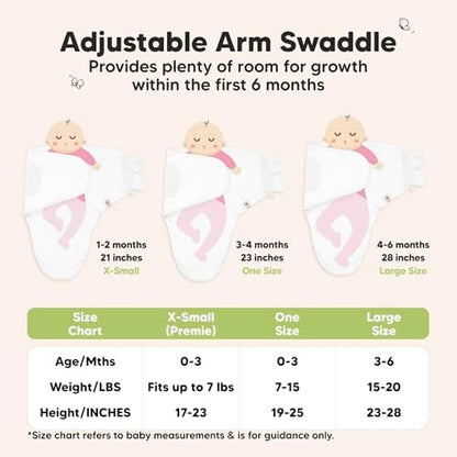 KeaBabies 3-Pack Organic Baby Swaddles for Newborns, Infant, Cloud, 0-3M