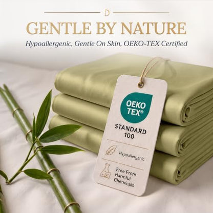 DECOLURE 100% Viscose Derived from Bamboo Sheets | 4 Pc Bed Set