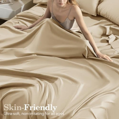 SONORO KATE 600 Thread Count 100% Organic Cotton Queen Size Sheet Set