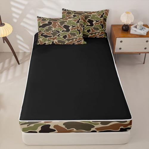 Feelyou Duck Camouflage Hunting Comforter Set Twin Size Kids Boys Girls