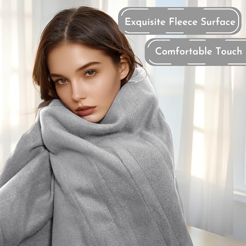Electric Heated Blanket Full Size 72"x84" - Ash Grey