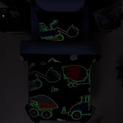 Twin Bedding Sets for Boys - 5 Pieces Truck Bedding Twin Comforter Set