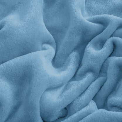BEDELITE Flannel Sheets King Size, Forever Blue, 4 Pieces