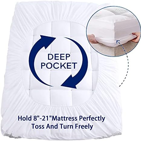 SakuraHome RV King Mattress Topper,Extra Thick Pillow Top Mattress Pad