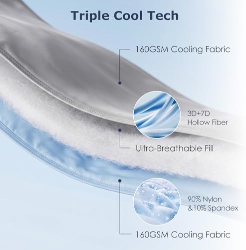 WDCOZY Cooling Comforter King Size, QMAX>0.4 Soft Blanket for Hot Sleepers