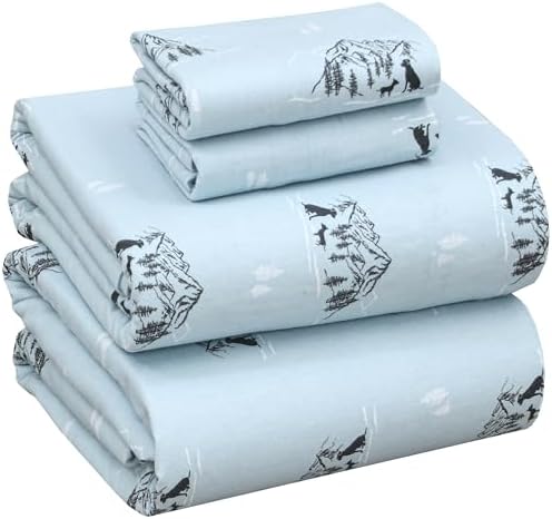 RUVANTI Flannel Sheets Full Size, Soul Dog