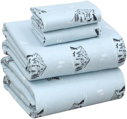 RUVANTI Flannel Sheets Full Size, Soul Dog