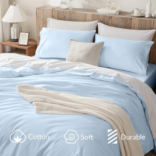 Duvet Cover Queen Size,100% Egyptian Cotton 1600 Thread Count