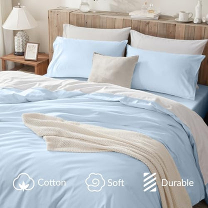 Duvet Cover Queen Size,100% Egyptian Cotton 1600 Thread Count