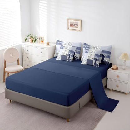 Feelyou Cute Dinosaur 7 Piece Bedding Set Full Size for Kids
