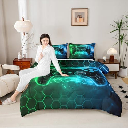 Feelyou Gamer Bedding Set Kids Toddler Size for Kids Boys Girls