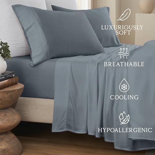 KARISSA MAE Luxury Bamboo Viscose Cal King Size Sheet Set