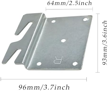 FoyaHome 2 Pcs Universal Wood Bed Headboard Brackets, Silvery Adjustable Bed Rail Hook Plates