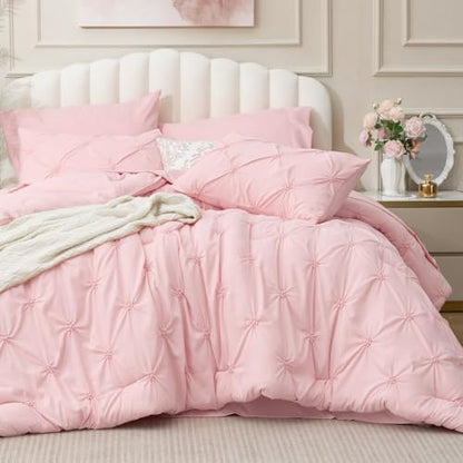 BEDELITE Full Comforter Set Baby Pink,Lightweight & Soft Comforter
