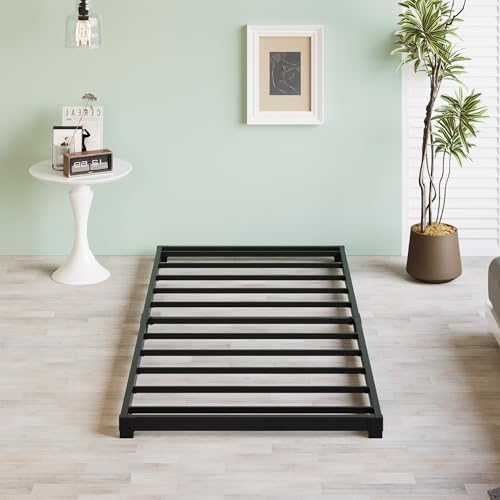 3 Inch Low Profile Twin Bed Frame Heavy Duty Floor Platform