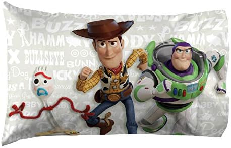Disney Pixar Toy Story Twin Comforter Set 5 Piece Kids Bedding, Gray