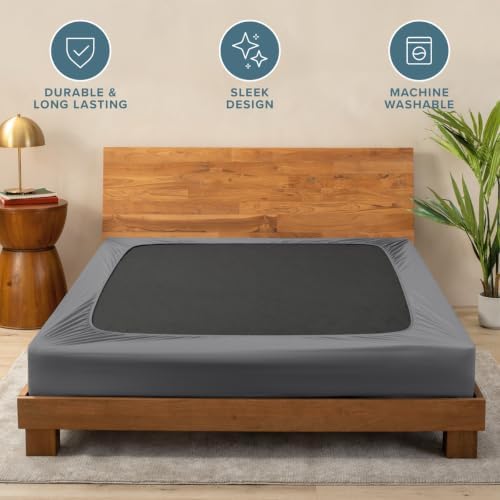 Bare Home King Size Box Spring Cover Wrap Around (King, Grey)