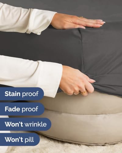 CGK Linens Extra Deep Flex Top Split Head King Fitted Sheet Only - Charcoal