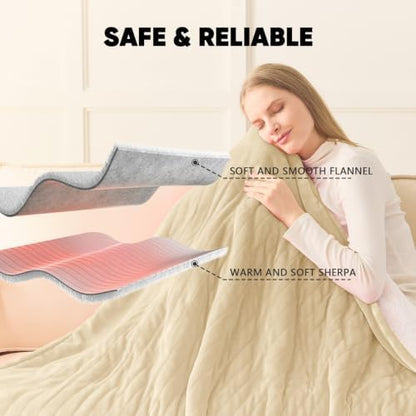 greenoak Heated Blanket Electric Throw Heating 50"X60",Gifts for Women