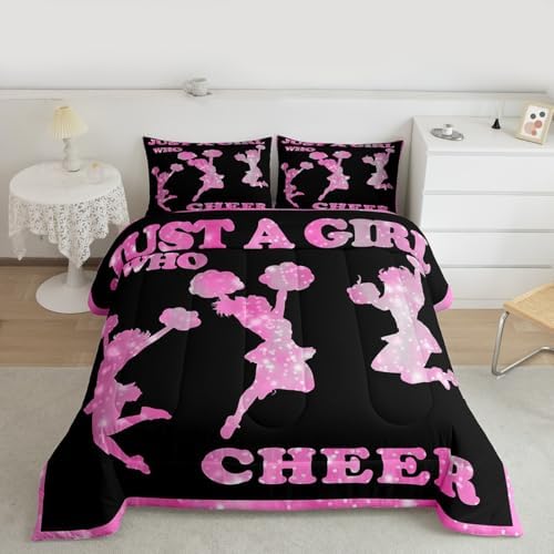 Feelyou Cheer Comforter Set Toddler Size for Kids Boys Girls 3Pcs