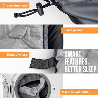 VENTURE 4TH Backpacking Sleeping Bag for Camping - Single, XXL & Double