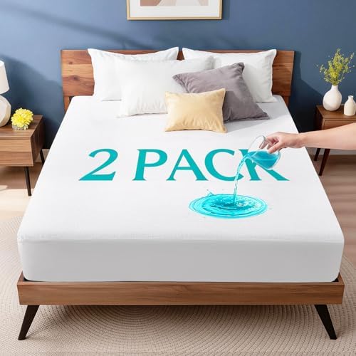 TASTELIFE 2-Pack Queen Waterproof Mattress Protector, Microfiber, 60"x80"